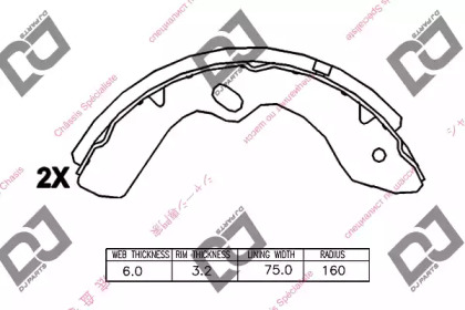 Комлект тормозных накладок DJ PARTS BS1315